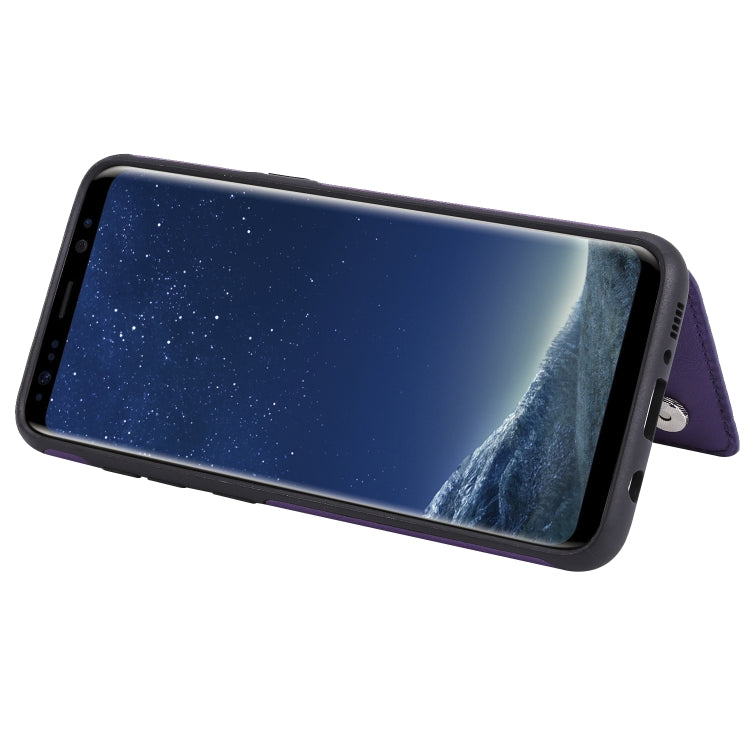 For Galaxy S8 Solid Color Double Buckle Zipper Shockproof Protective Case