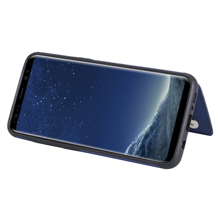 For Galaxy S8 Solid Color Double Buckle Zipper Shockproof Protective Case
