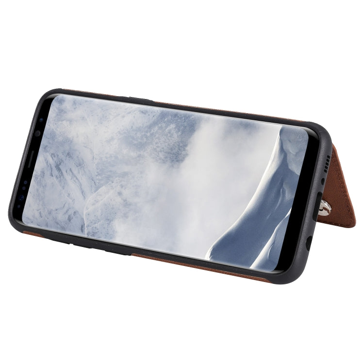 For Galaxy S8 Solid Color Double Buckle Zipper Shockproof Protective Case