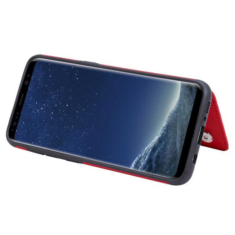For Galaxy S8 Solid Color Double Buckle Zipper Shockproof Protective Case
