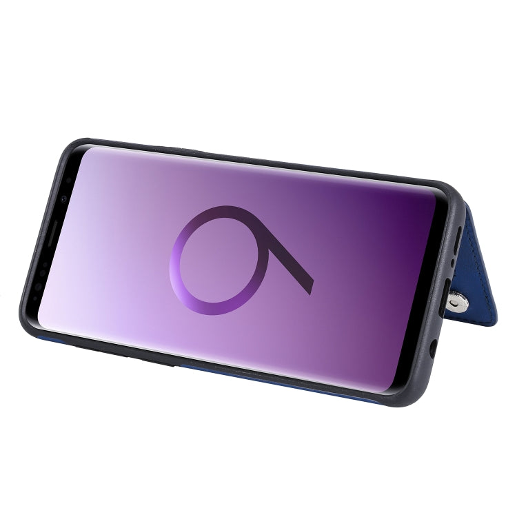 For Galaxy S9 Plus Solid Color Double Buckle Zipper Shockproof Protective Case