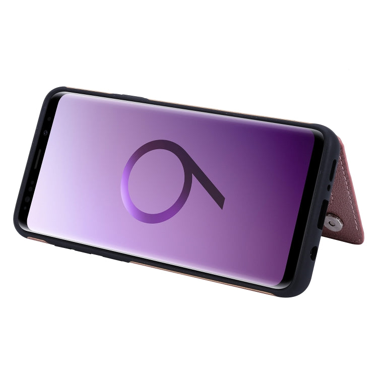 For Galaxy S9 Plus Solid Color Double Buckle Zipper Shockproof Protective Case