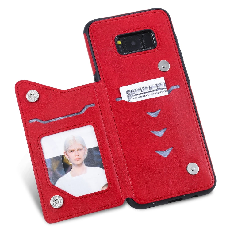 For Galaxy S9 Plus Solid Color Double Buckle Zipper Shockproof Protective Case