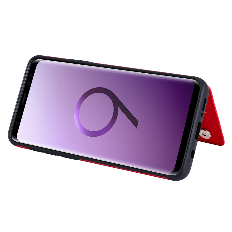 For Galaxy S9 Plus Solid Color Double Buckle Zipper Shockproof Protective Case
