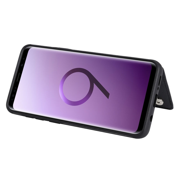 For Galaxy S9 Plus Solid Color Double Buckle Zipper Shockproof Protective Case