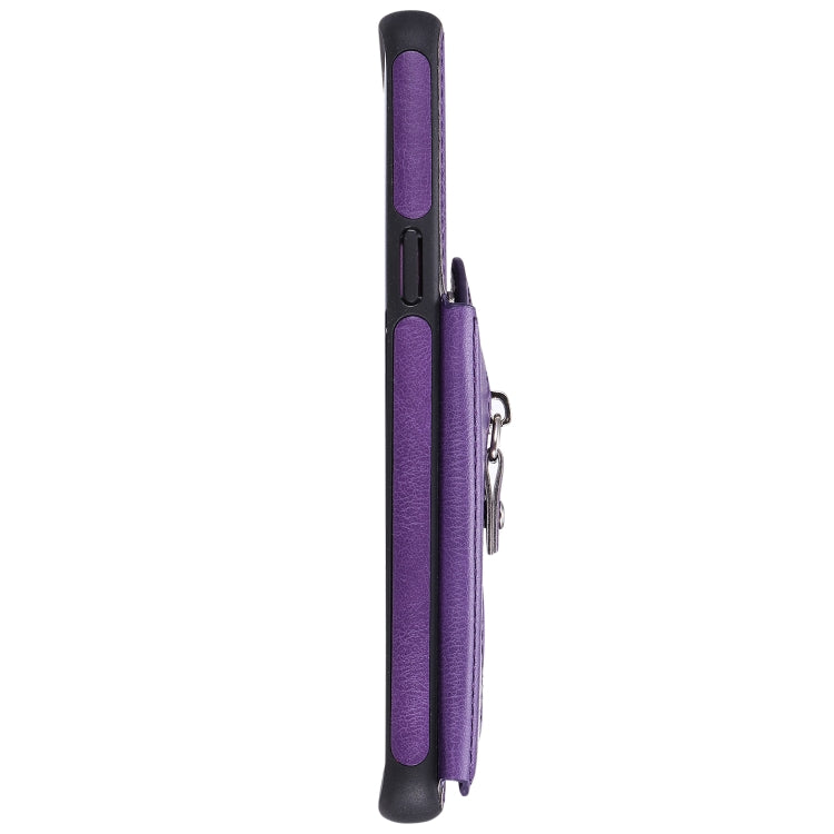 For Galaxy S9 Solid Color Double Buckle Zipper Shockproof Protective Case