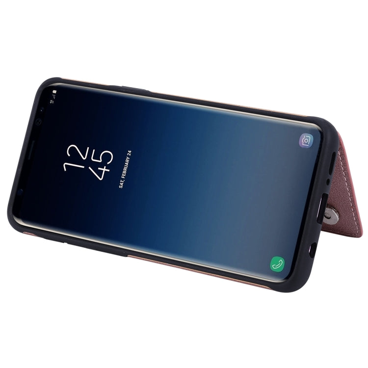 For Galaxy S9 Solid Color Double Buckle Zipper Shockproof Protective Case