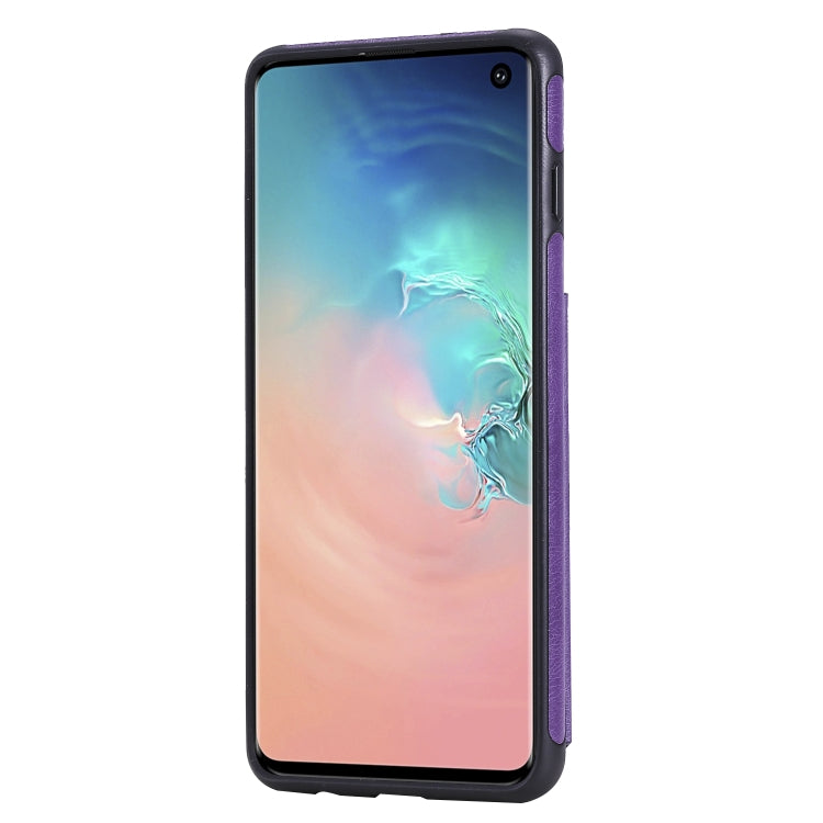 For Galaxy S10 Solid Color Double Buckle Zipper Shockproof Protective Case
