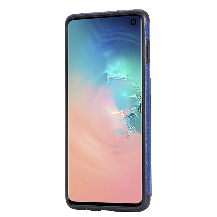 For Galaxy S10 Solid Color Double Buckle Zipper Shockproof Protective Case