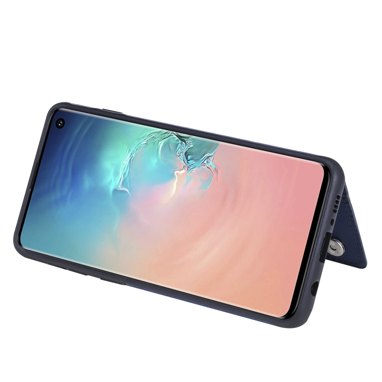 For Galaxy S10 Solid Color Double Buckle Zipper Shockproof Protective Case