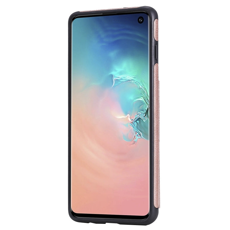 For Galaxy S10 Solid Color Double Buckle Zipper Shockproof Protective Case