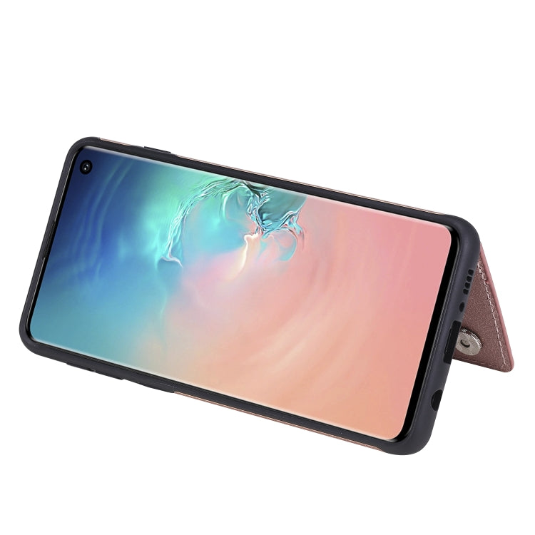 For Galaxy S10 Solid Color Double Buckle Zipper Shockproof Protective Case