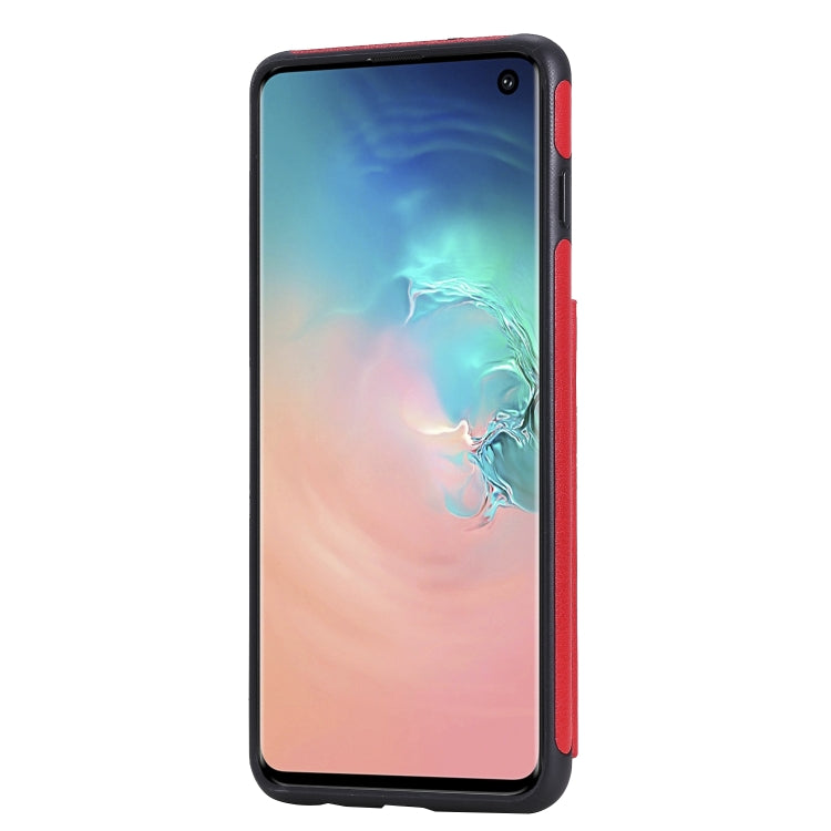 For Galaxy S10 Solid Color Double Buckle Zipper Shockproof Protective Case