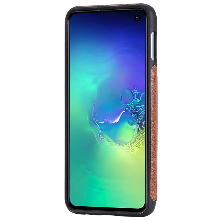For Galaxy S10e Solid Color Double Buckle Zipper Shockproof Protective Case