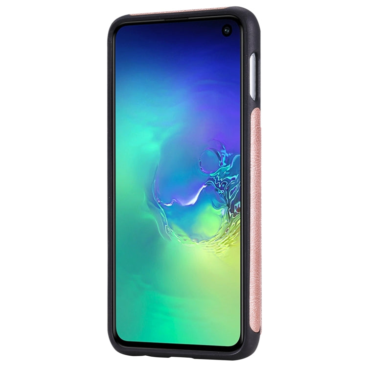 For Galaxy S10e Solid Color Double Buckle Zipper Shockproof Protective Case