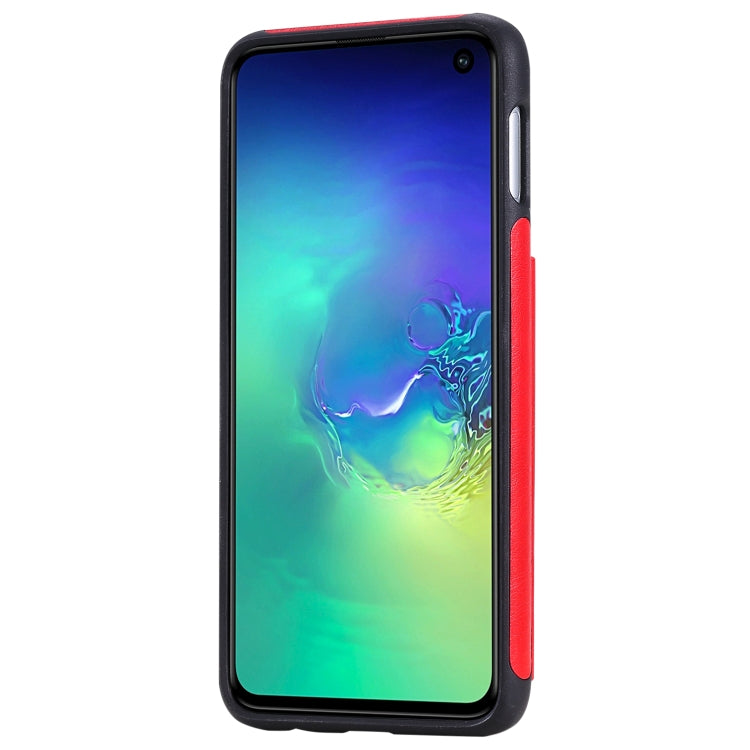 For Galaxy S10e Solid Color Double Buckle Zipper Shockproof Protective Case