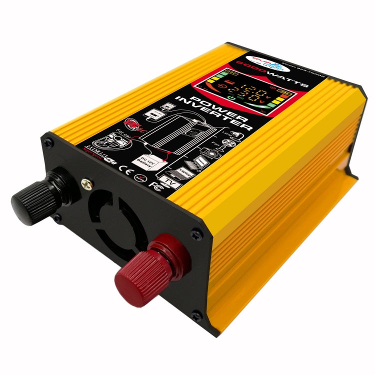 Tang III Generation 12V to 220V 6000W Car Power Inverter with LCD Display & Dual USB