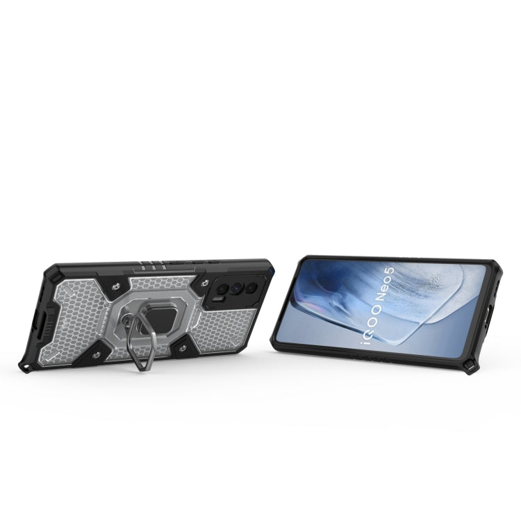 For vivo iQOO Neo5 Space PC+TPU Ring Holder Protective Case