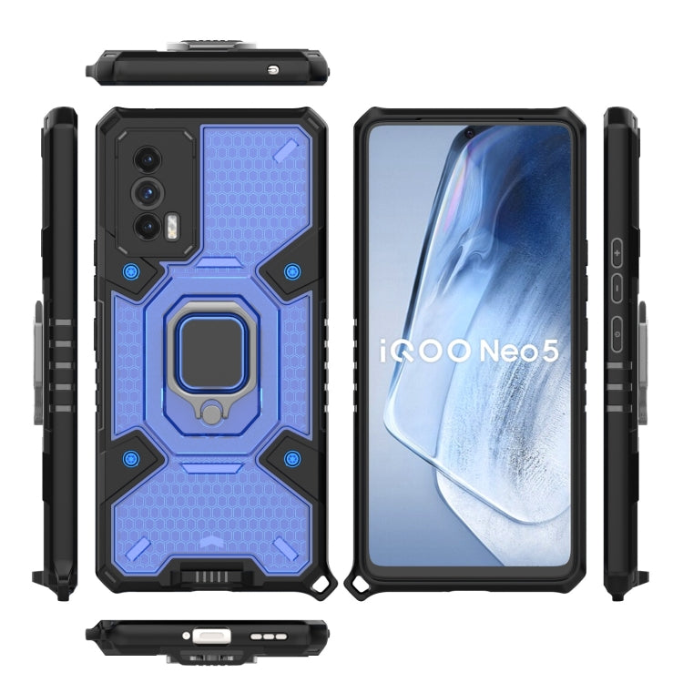 For vivo iQOO Neo5 Space PC+TPU Ring Holder Protective Case