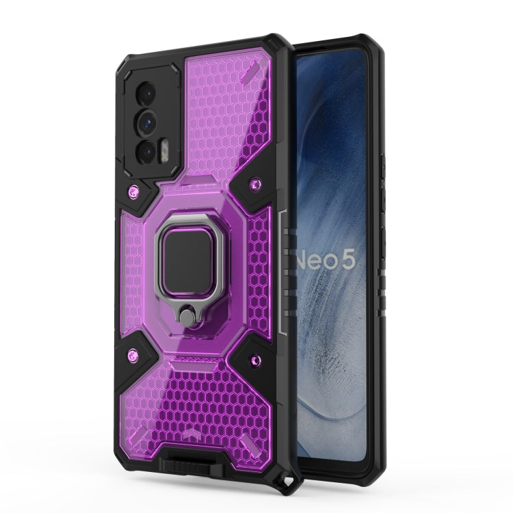 For vivo iQOO Neo5 Space PC+TPU Ring Holder Protective Case