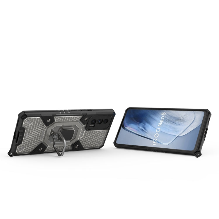 For vivo iQOO Neo5 Space PC+TPU Ring Holder Protective Case