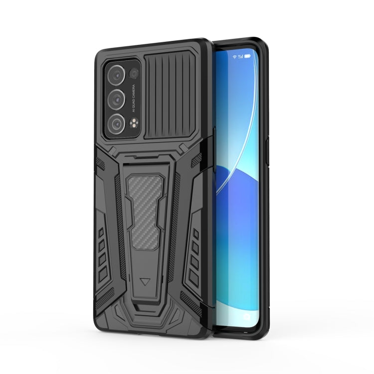 For OPPO Reno6 Pro+ 5G War Chariot Series Armor All-inclusive Shockproof PC + TPU Protective Case with Invisible Holder