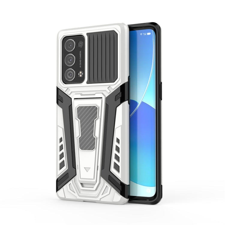 For OPPO Reno6 Pro+ 5G War Chariot Series Armor All-inclusive Shockproof PC + TPU Protective Case with Invisible Holder