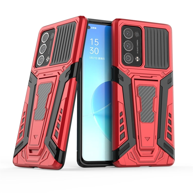For OPPO Reno6 Pro+ 5G War Chariot Series Armor All-inclusive Shockproof PC + TPU Protective Case with Invisible Holder