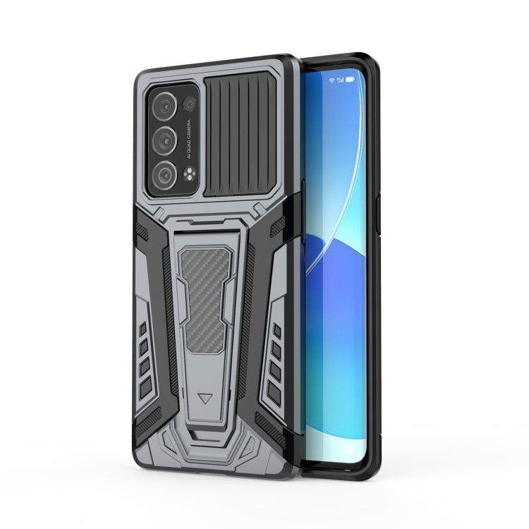 For OPPO Reno6 Pro+ 5G War Chariot Series Armor All-inclusive Shockproof PC + TPU Protective Case with Invisible Holder