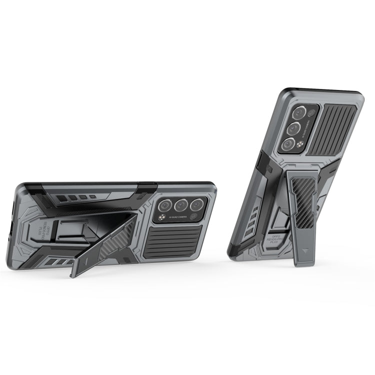 For OPPO Reno6 Pro+ 5G War Chariot Series Armor All-inclusive Shockproof PC + TPU Protective Case with Invisible Holder