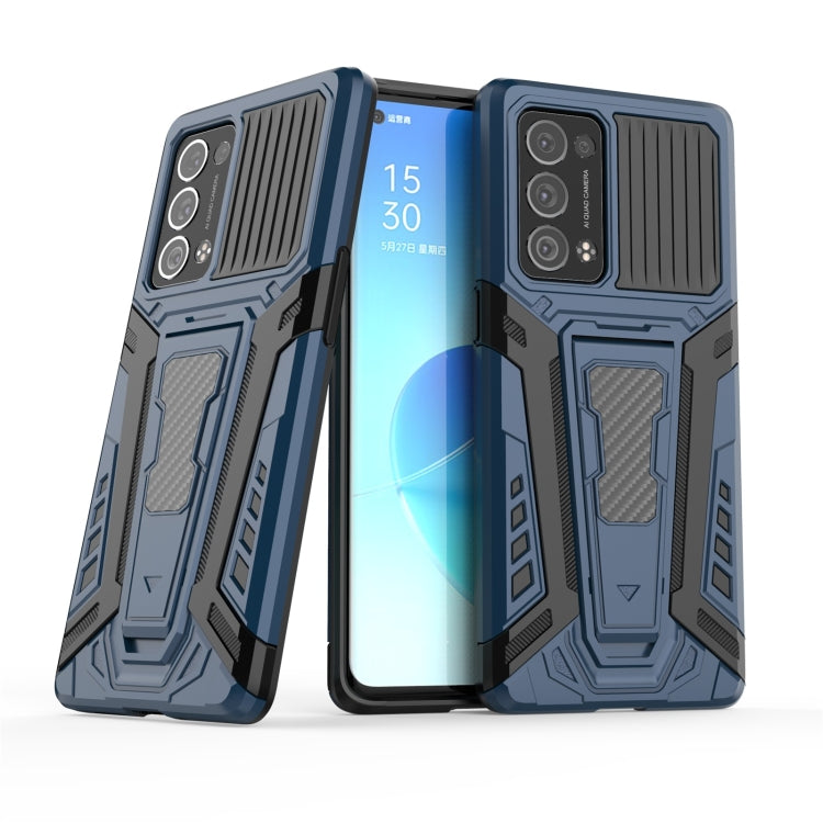 For OPPO Reno6 Pro+ 5G War Chariot Series Armor All-inclusive Shockproof PC + TPU Protective Case with Invisible Holder