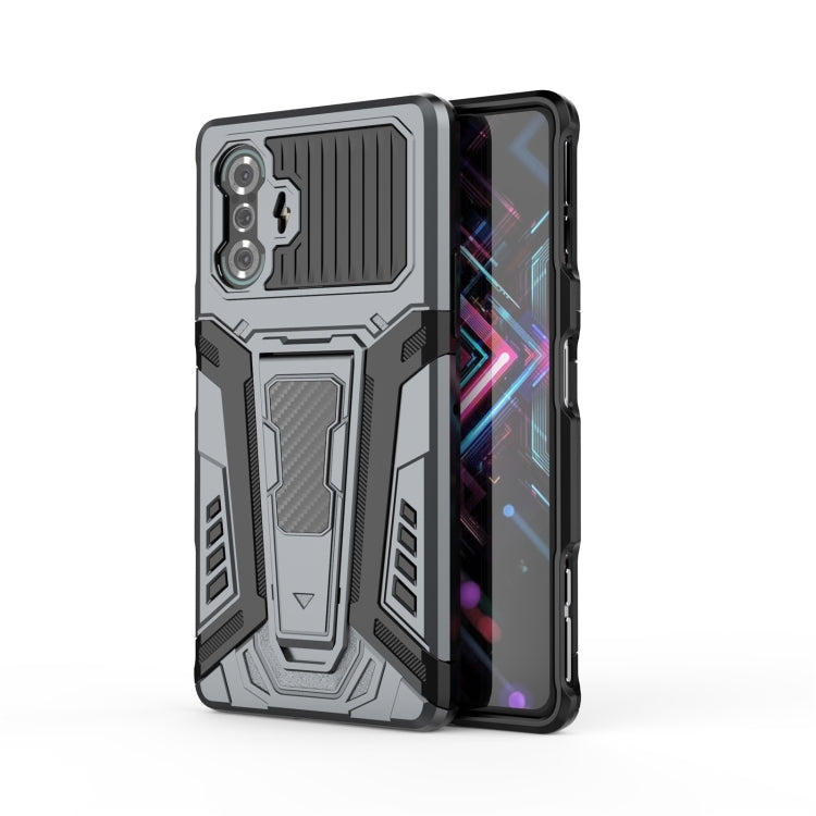 For Xiaomi Redmi K40 Gaming War Chariot Series Armor All-inclusive Shockproof PC + TPU Protective Case with Invisible Holder