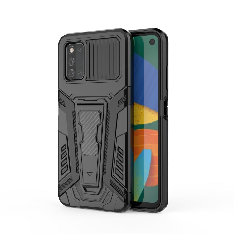 For Samsung Galaxy F52 5G War Chariot Series Armor All-inclusive Shockproof PC + TPU Protective Case with Invisible Holder