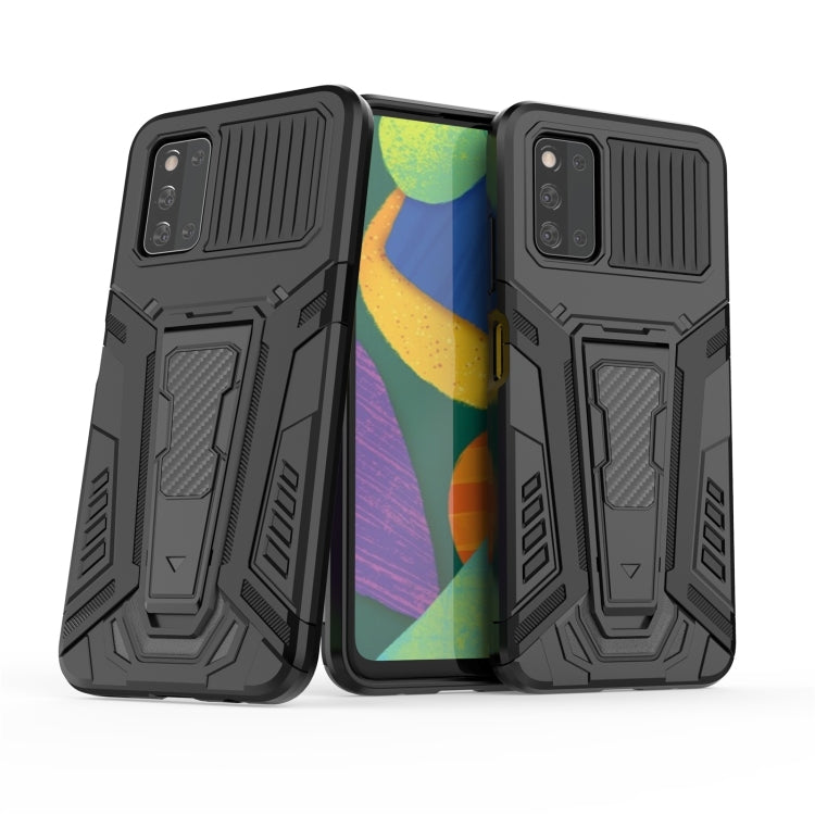 For Samsung Galaxy F52 5G War Chariot Series Armor All-inclusive Shockproof PC + TPU Protective Case with Invisible Holder