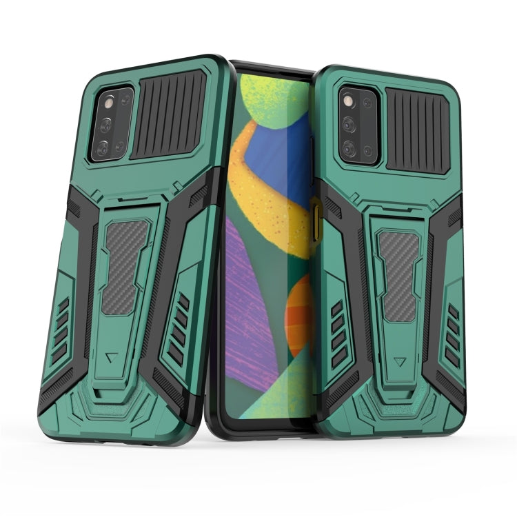 For Samsung Galaxy F52 5G War Chariot Series Armor All-inclusive Shockproof PC + TPU Protective Case with Invisible Holder