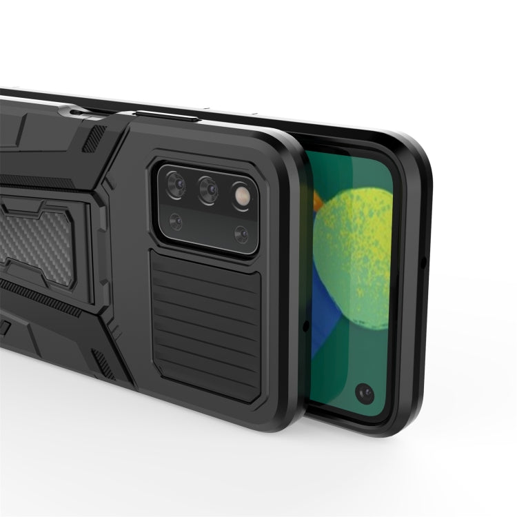 For Samsung Galaxy F52 5G War Chariot Series Armor All-inclusive Shockproof PC + TPU Protective Case with Invisible Holder