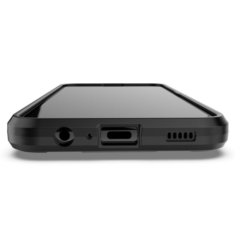 For Samsung Galaxy F52 5G War Chariot Series Armor All-inclusive Shockproof PC + TPU Protective Case with Invisible Holder