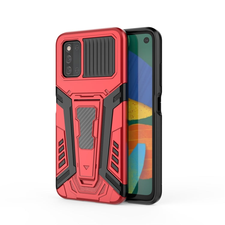 For Samsung Galaxy F52 5G War Chariot Series Armor All-inclusive Shockproof PC + TPU Protective Case with Invisible Holder