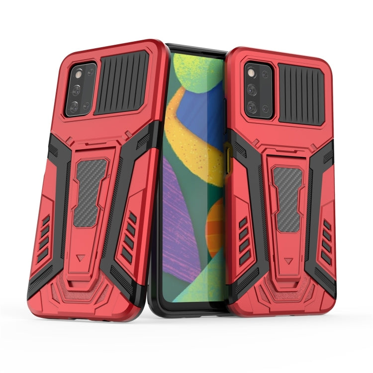 For Samsung Galaxy F52 5G War Chariot Series Armor All-inclusive Shockproof PC + TPU Protective Case with Invisible Holder