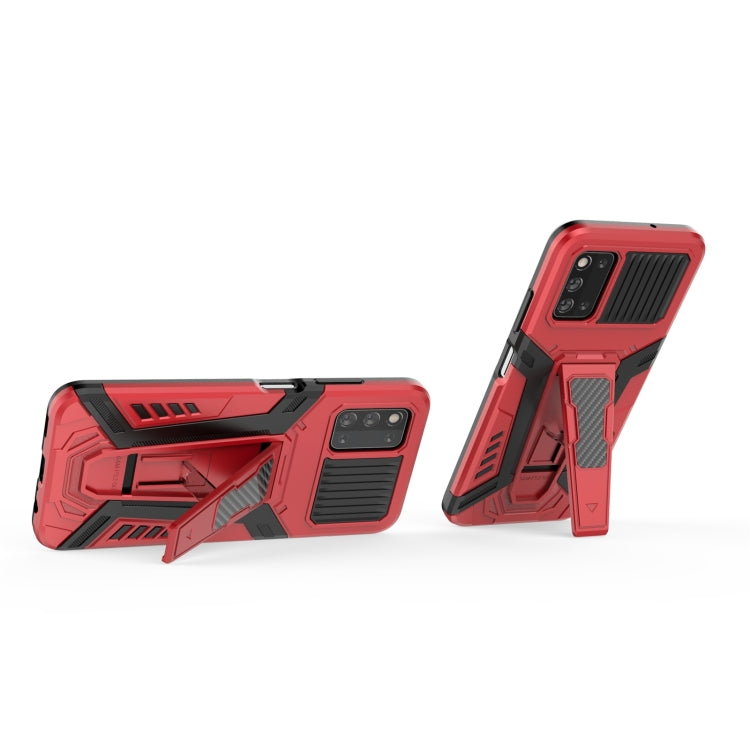 For Samsung Galaxy F52 5G War Chariot Series Armor All-inclusive Shockproof PC + TPU Protective Case with Invisible Holder