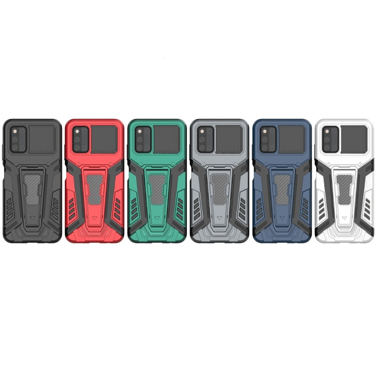 For Samsung Galaxy F52 5G War Chariot Series Armor All-inclusive Shockproof PC + TPU Protective Case with Invisible Holder