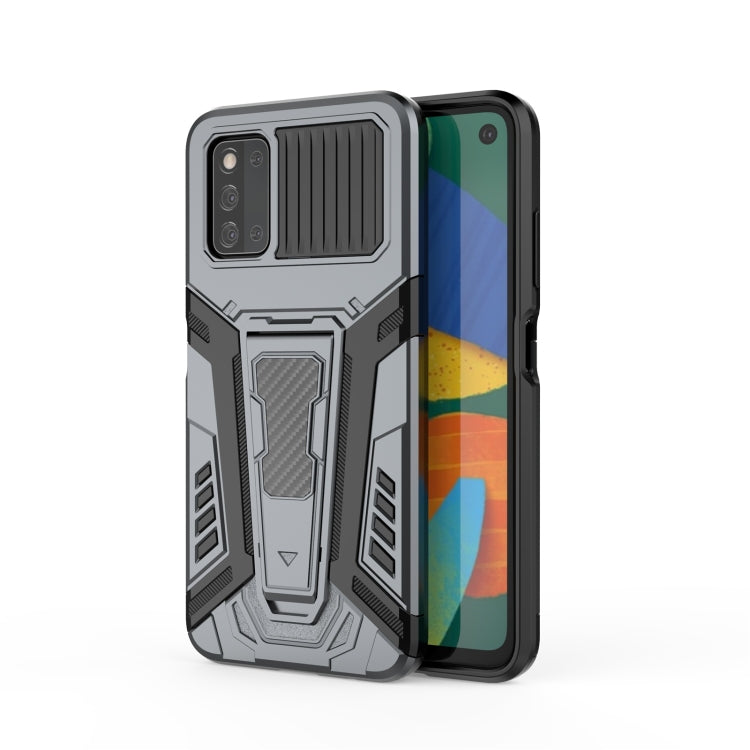 For Samsung Galaxy F52 5G War Chariot Series Armor All-inclusive Shockproof PC + TPU Protective Case with Invisible Holder