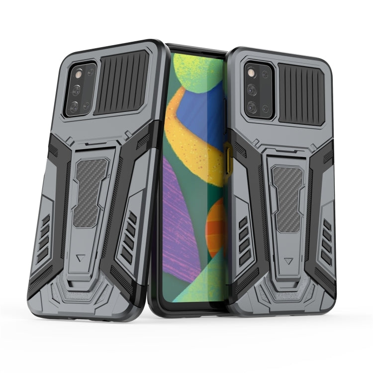 For Samsung Galaxy F52 5G War Chariot Series Armor All-inclusive Shockproof PC + TPU Protective Case with Invisible Holder