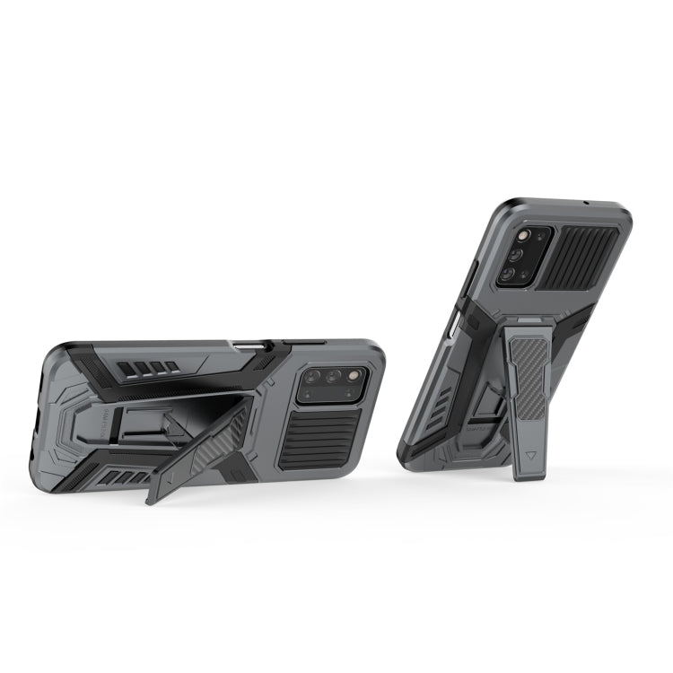 For Samsung Galaxy F52 5G War Chariot Series Armor All-inclusive Shockproof PC + TPU Protective Case with Invisible Holder