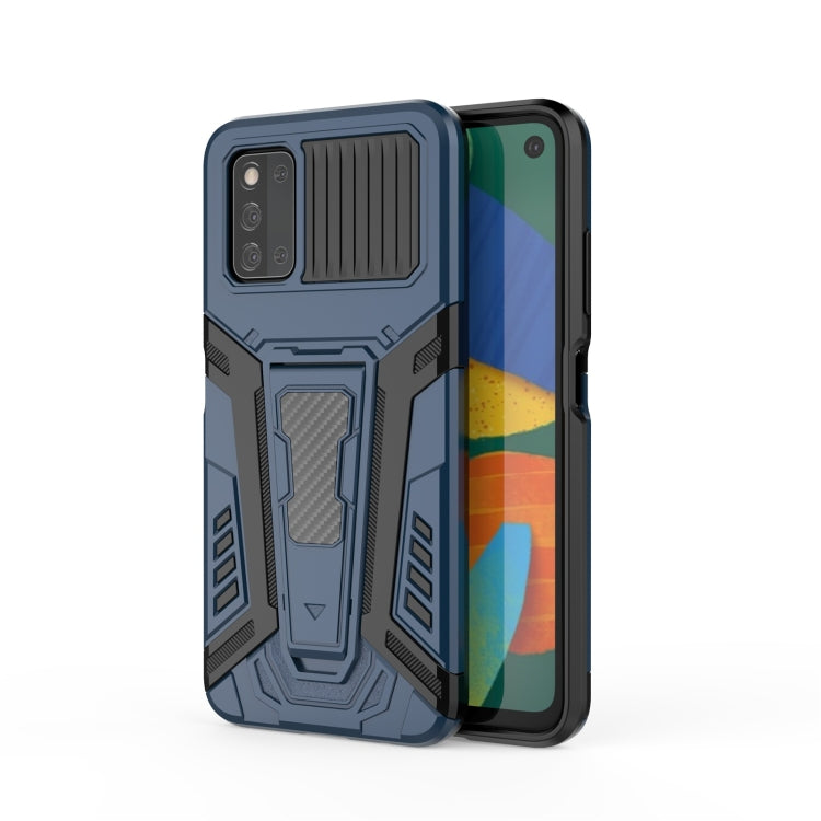 For Samsung Galaxy F52 5G War Chariot Series Armor All-inclusive Shockproof PC + TPU Protective Case with Invisible Holder