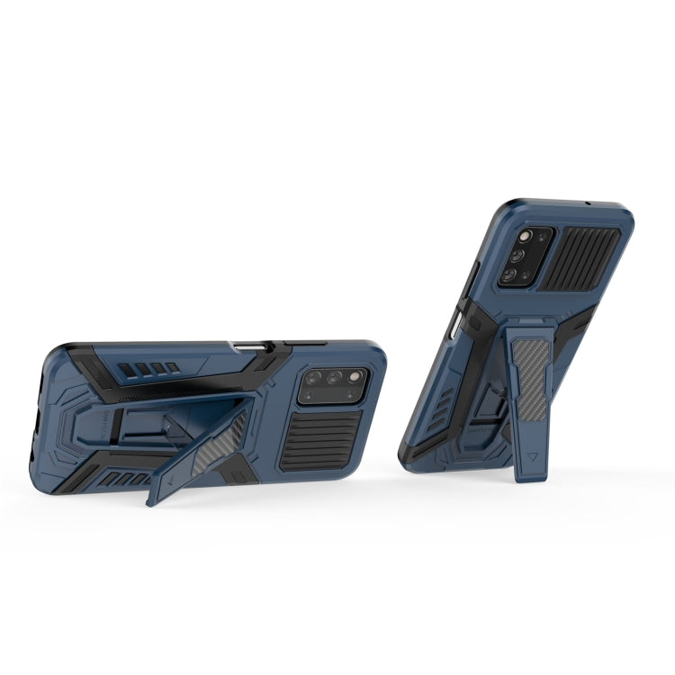 For Samsung Galaxy F52 5G War Chariot Series Armor All-inclusive Shockproof PC + TPU Protective Case with Invisible Holder