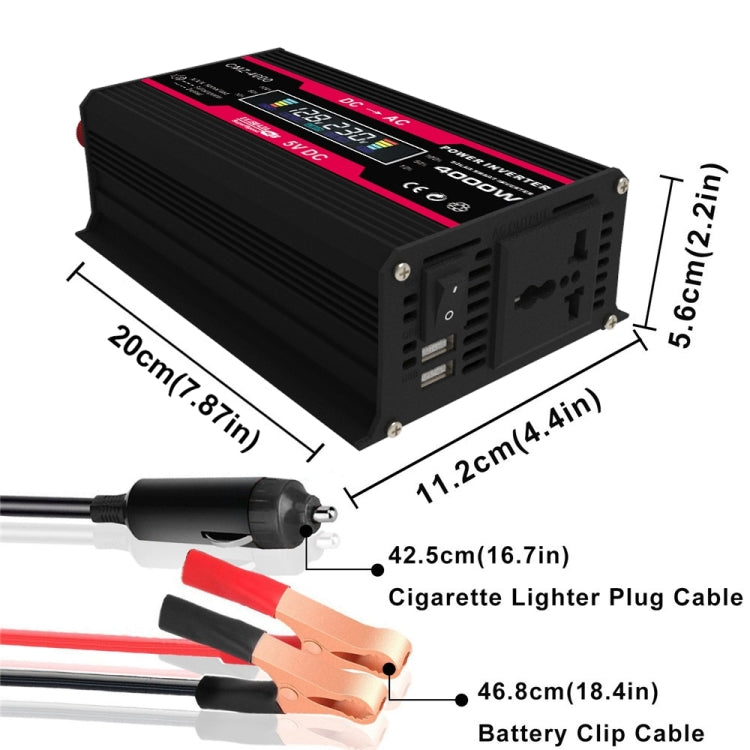 Zhizun Modified Sinewave 12V to 220V 4000W Car Power Inverter