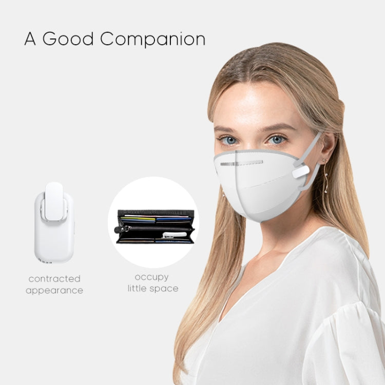 BP245 Mini Portable Electric Mask Air Fan, 2 Speed Adjustment(White)