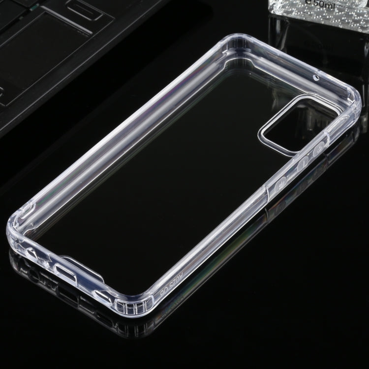 For Samsung Galaxy A02s Four-corner Shockproof Transparent TPU + PC Protective Case