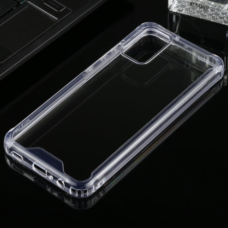 For Samsung Galaxy A02s Four-corner Shockproof Transparent TPU + PC Protective Case
